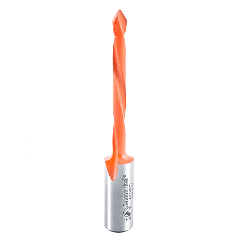 Amana 5mm x 77mm Left-Hand Boring Bit with PTFE Coating for Longer Lasting Cutting Edge and Tool Life