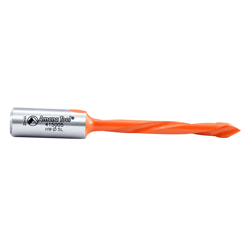 Amana Tool Boring Bit with Non-Stick Coating and Reduced Friction for Cooler Drilling and Longer Lasting Cutting Edge