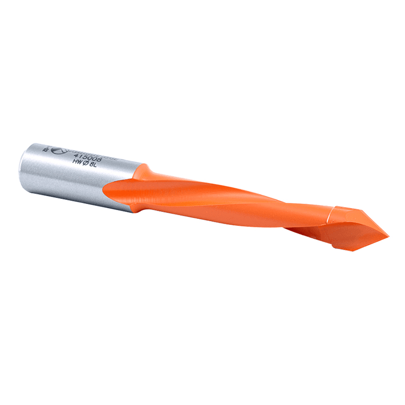 Amana Tool Dowel Drills - Non-Stick Coating for Cooler, Burn-Free Drilling - Industrial Through-Hole with V-Point Boring Bits