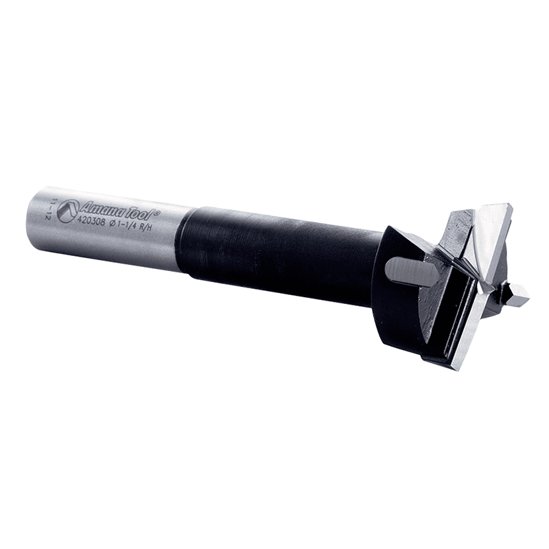 Professional-Grade Right-Hand Hinge Boring Bit for Accurate and Clean Cuts by Amana