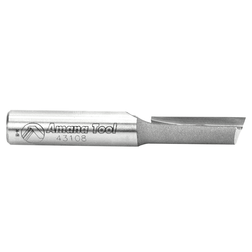 Amana 1-Flute Plastic Cutting Router Bit for Harder Plastics