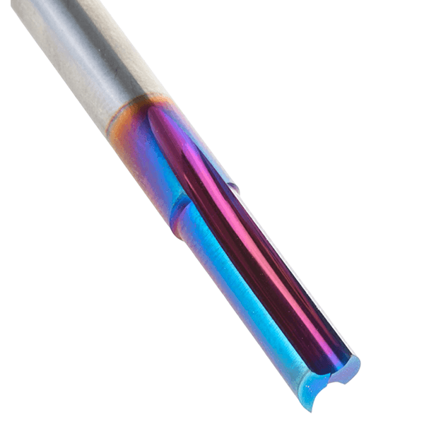 1/4" Dia x 3/4" Spektra Extreme Tool Life Coated Double 'V' Flute Plastic Cutting Straight Router Bit, 1/4" Shank Alt 3 - Image