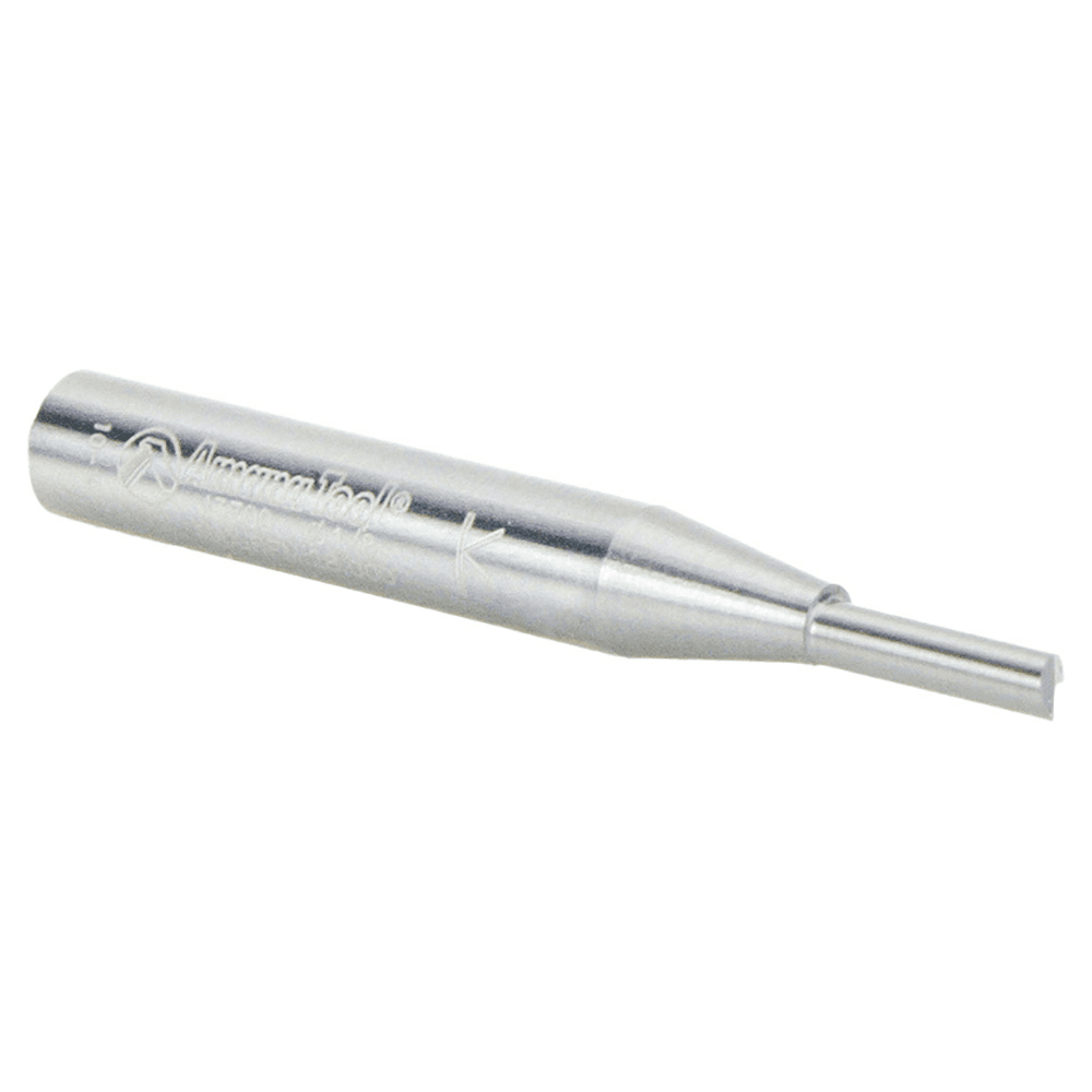 Solid carbide router bit dissipates heat more uniformly and extends tool life.