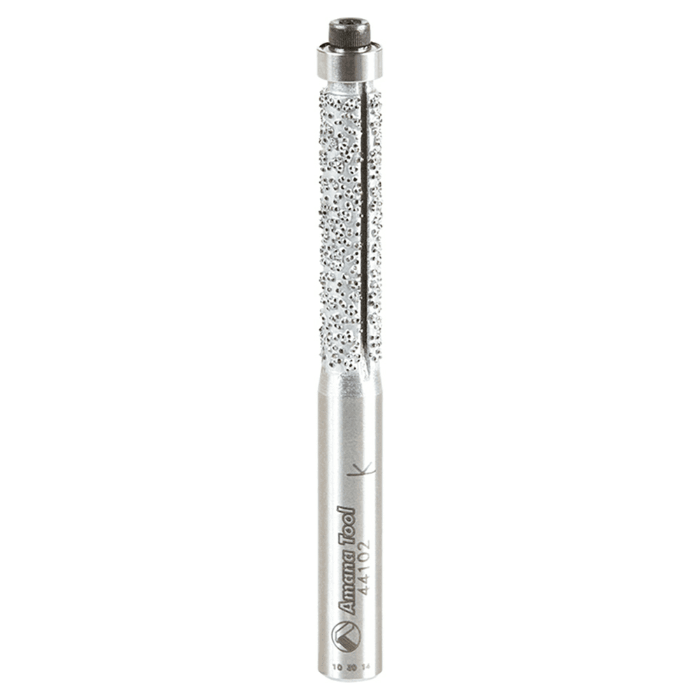 Amana 1/4" x 2-9/16" Flush Trim Router Bit with Ball Bearing for Fiberglass and Composites