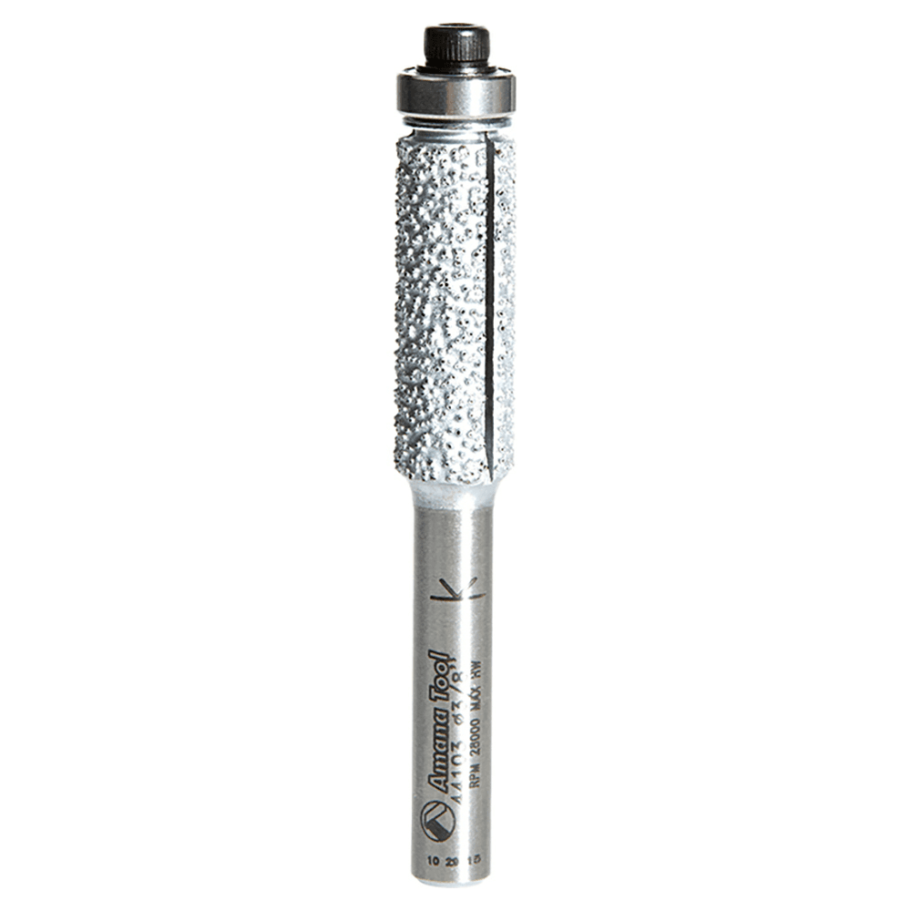 3/8" x 2-5/8" composite flush trim router bit for clean cutting