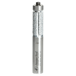 Amana 1/2" x 3-1/4" Fiberglass Carbon Fiber/Composite Flush Trim Cutting Router Bit with Ball Bearing