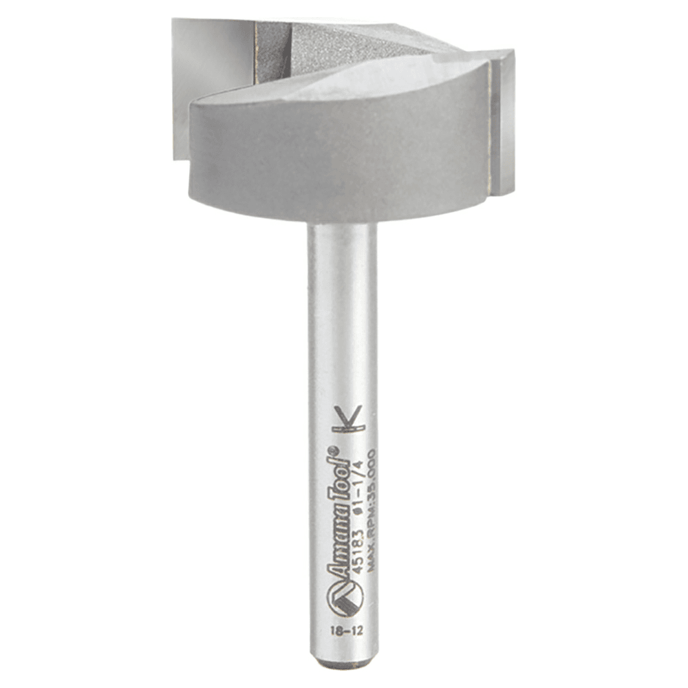 2-Flute 1/4" Shank Mortise Bit for Accurate Hinge and Lock Installation