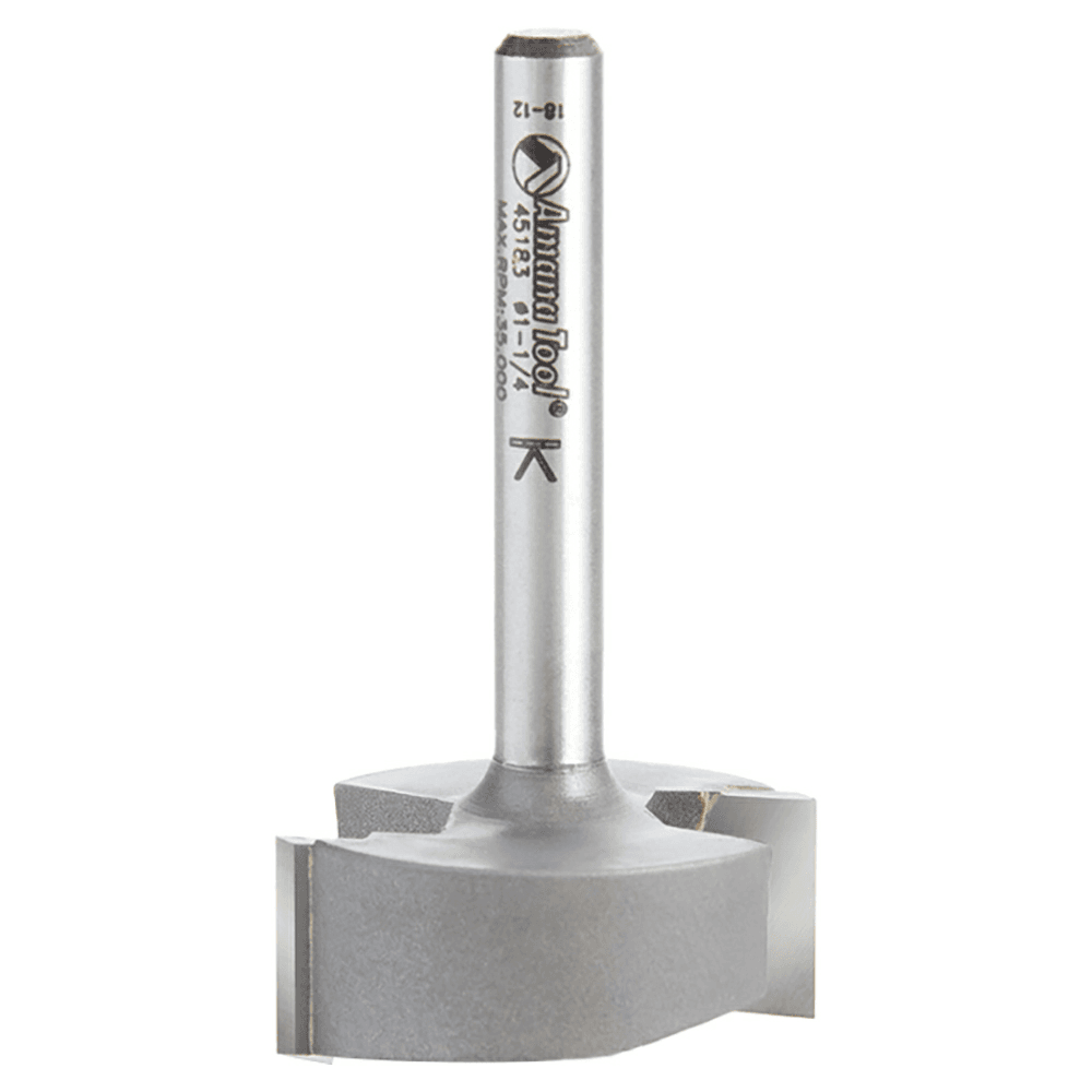 Amana 1-1/4" x 2-1/4" Mortising Router Bit - Front View