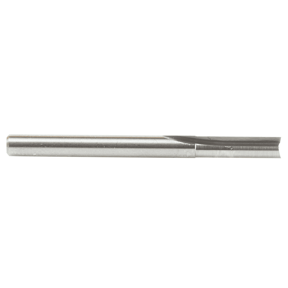 Amana 1/8" Straight Plunge Router Bit with 2 Flutes and Solid Carbide Cutting Edge