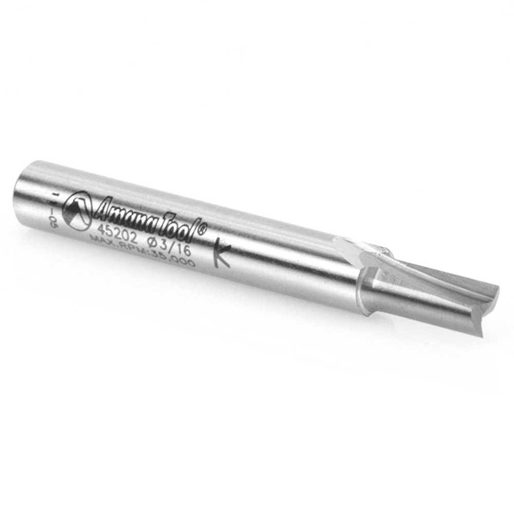 3/16" x 2" Straight Plunge Bit, 2-Flute, 1/4" Shank - Alt Image 2