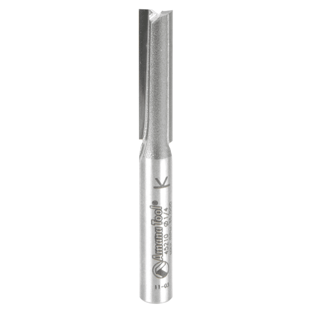 Amana 1/4" Shank Plunge Bit with Advanced Grinding Technology for Superior Geometric Design