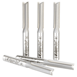 1/4 Dia x 1" Straight Plunge Bit, 2 Flute, 1/4" Shank (5/Pack) Alt 1 - Image