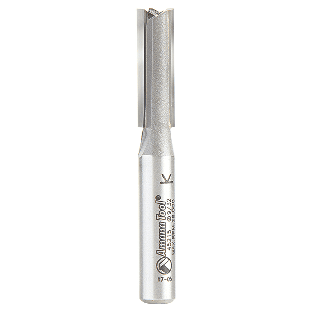 Amana 8mm Shank Router Bit with Two Flutes for Smooth Surface and Balanced Cut