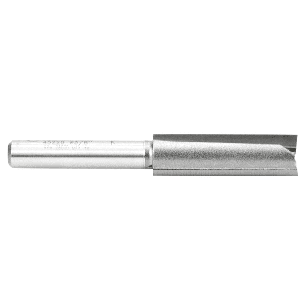 High Production Straight Plunge Router Bit with 1/4" Shank