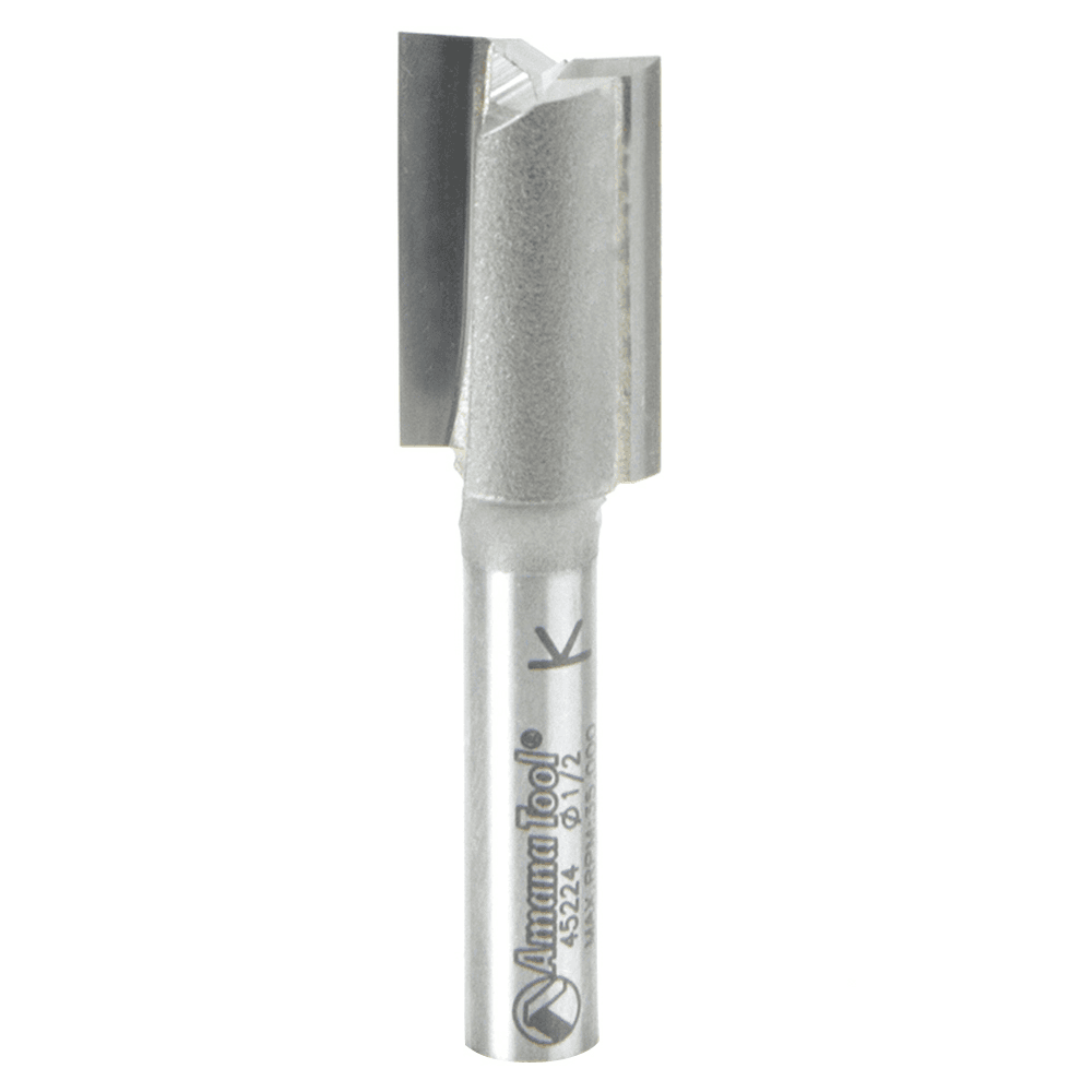 2-flute router bit for fine finish in wood, MDF, and plywood from Amana