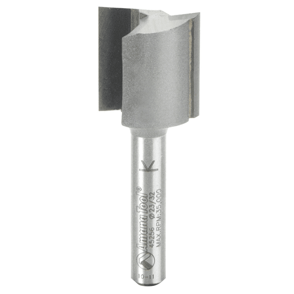 Achieve smooth and accurate cuts with Amana's 18mm straight plunge router bit.