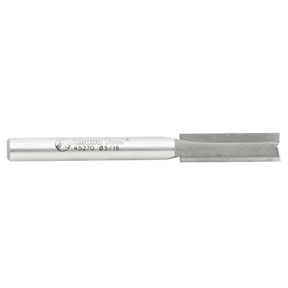 Amana Leigh Straight Plunge Router Bit, 2-Flute, 1/4" Shank - Cut Through Dovetail Pins with Precision