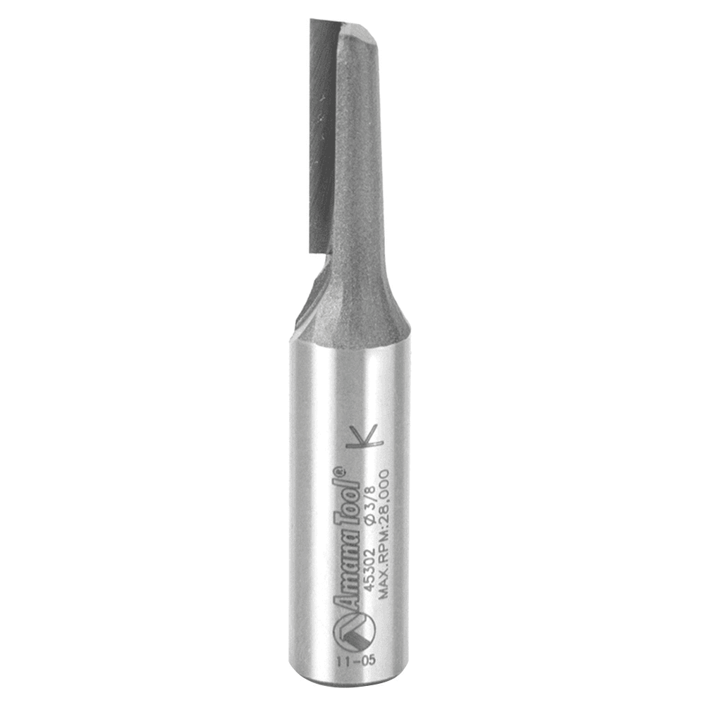 200% longer life time for Amana 1-flute router bit