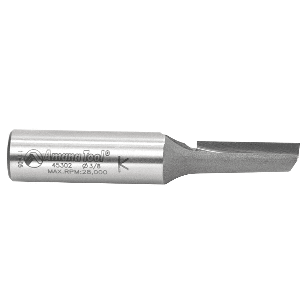 Amana 1-flute router bit - 3/8" x 2-3/4", 1/2" shank