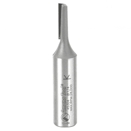 Amana 1/4" x 2-1/2" High Production Straight Plunge Router Bit - Close Up