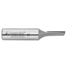 Amana 1/4" x 2-1/2" High Production Straight Plunge Router Bit - Side View