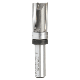 Amana 3/4" x 3-11/32" Flush Trim Plunge Template Router Bit with Upper Ball Bearing, 3-Flute, 1/2" Shank