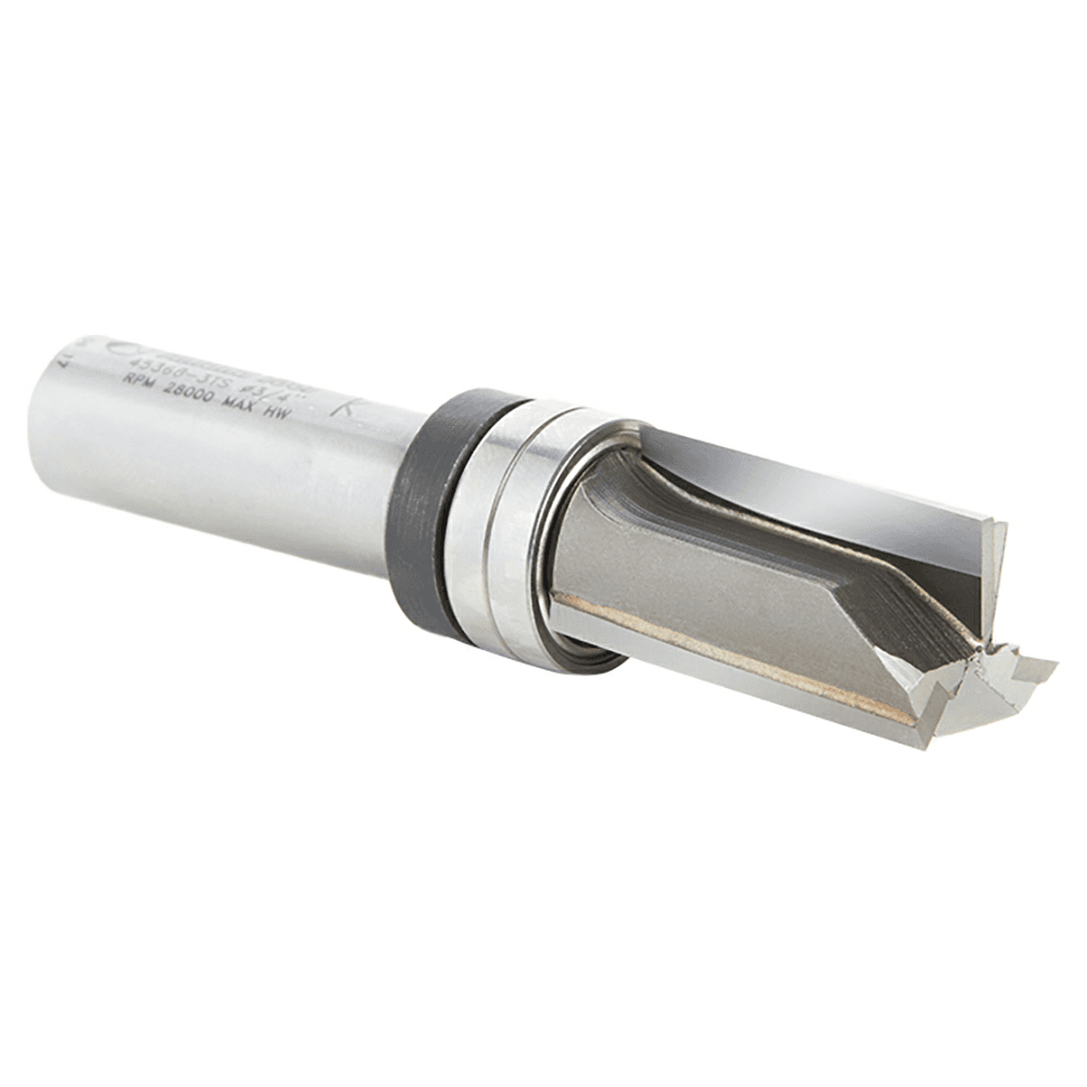 Versatile template/pattern routing with Amana router bit