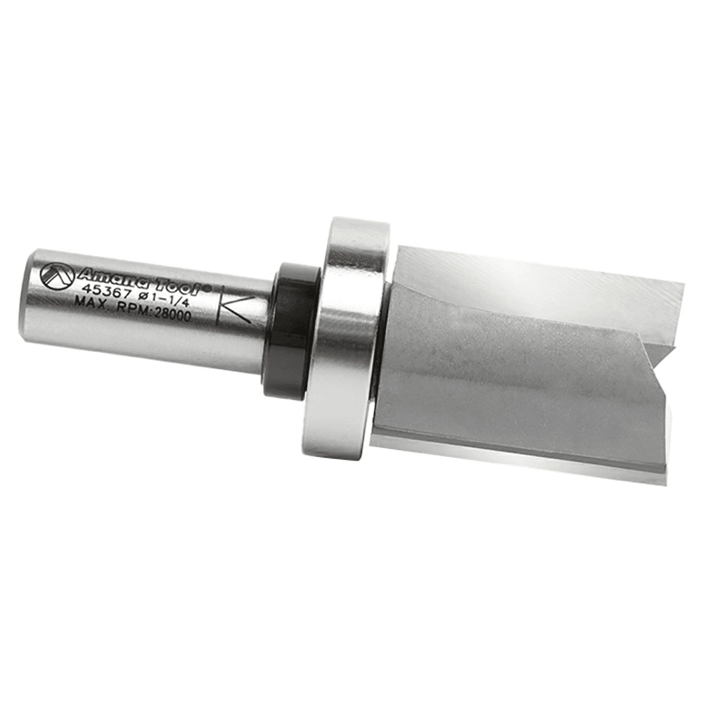 Amana plunge template router bit with ball bearing for precise cuts