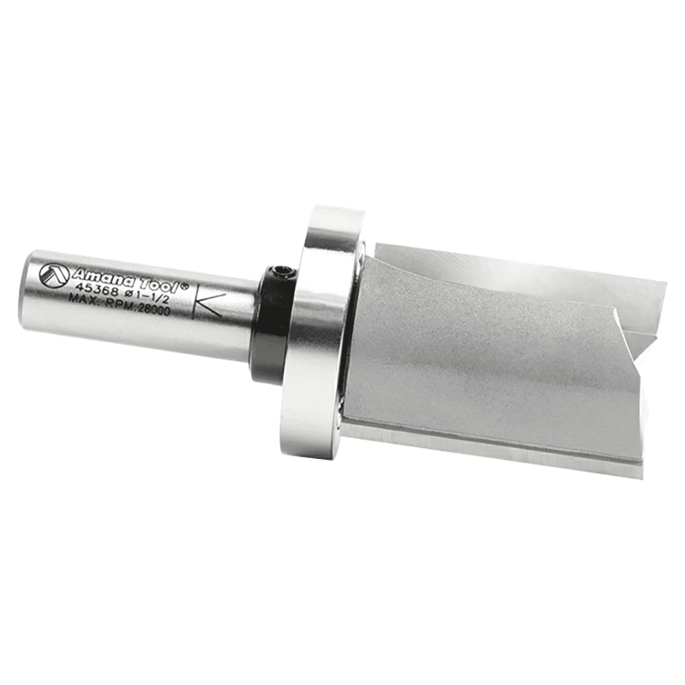 Amana Router Bit with Ball Bearing for Template Routing