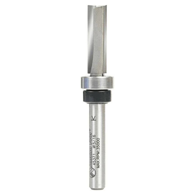 5/16" x 2-23/32" Template Router Bit for Jigs, 2-Flute Cutting Design