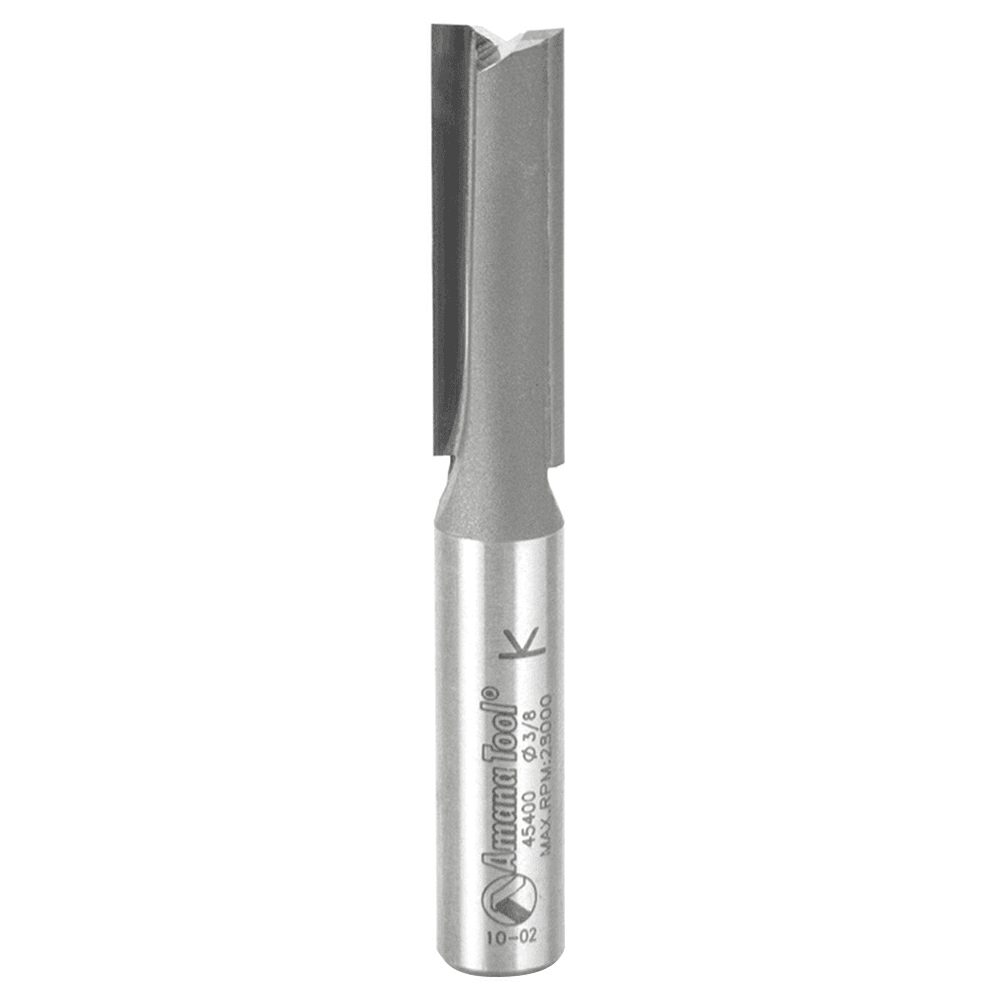 Amana 2-Flute Straight Plunge Router Bit for Fine Finish