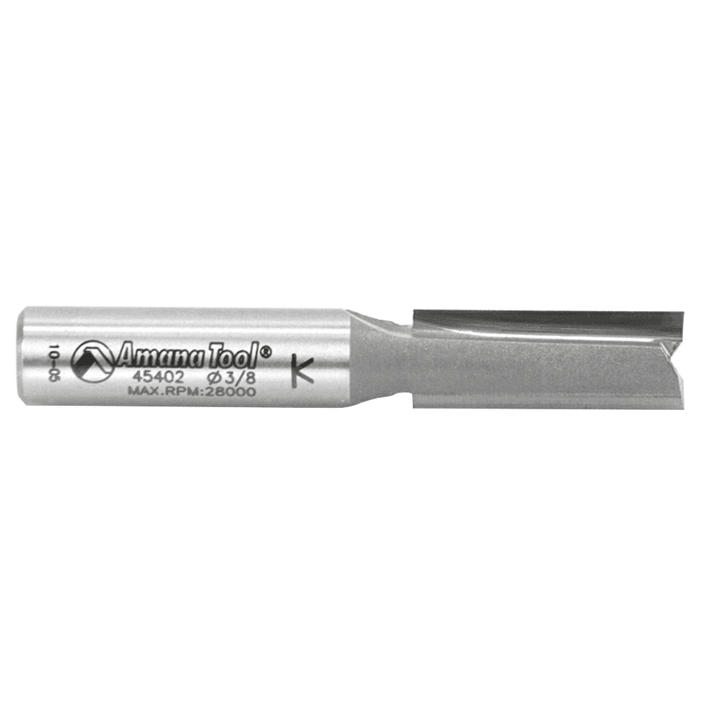 Amana 3/8" Shank Straight Router Bit for Smooth Cuts