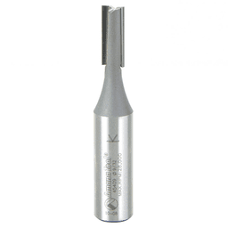 Amana 2-flute router bit for fine finish on wood, MDF, and plywood.