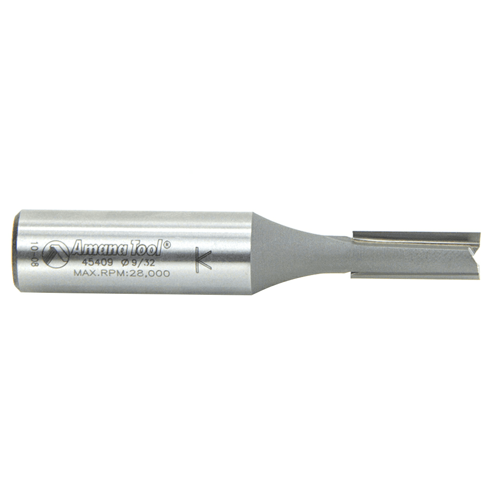 High production straight plunge router bit with 3/4" cutting height.