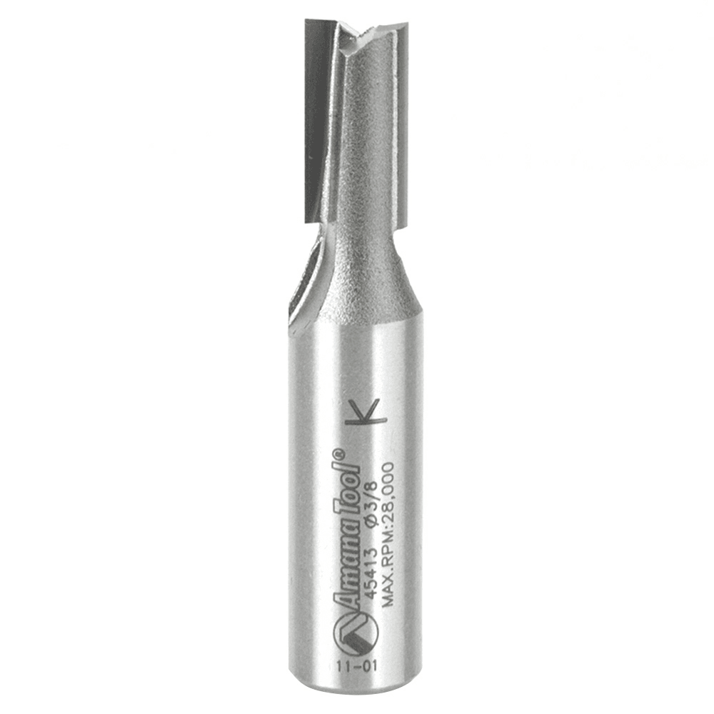 Amana 2-Flute 1/2" Shank Router Bit on MDF