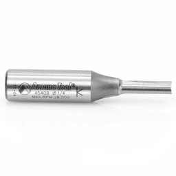 Amana 3/8" x 2-3/4" Straight Plunge Bit with 2 Flutes and 1/2" Shank for Fine Finish Woodworking