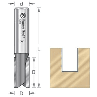 Superior Geometric Design for Amana 1/2" x 2-5/8" Straight Plunge Bit