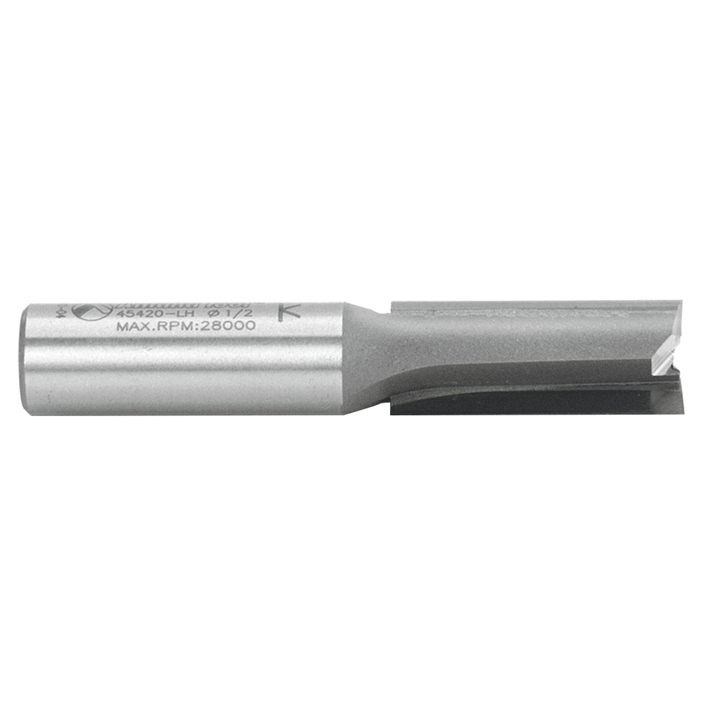 Amana 1/2" x 2-7/8" Plunge Router Bit - Counter-Clockwise Rotation - 2-Flute - 1/2" Shank - Cutting Height 1-1/4"