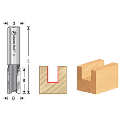 Amana 45190 Straight Plunge Bit with Advanced Grinding Technology for Super Clean Cuts