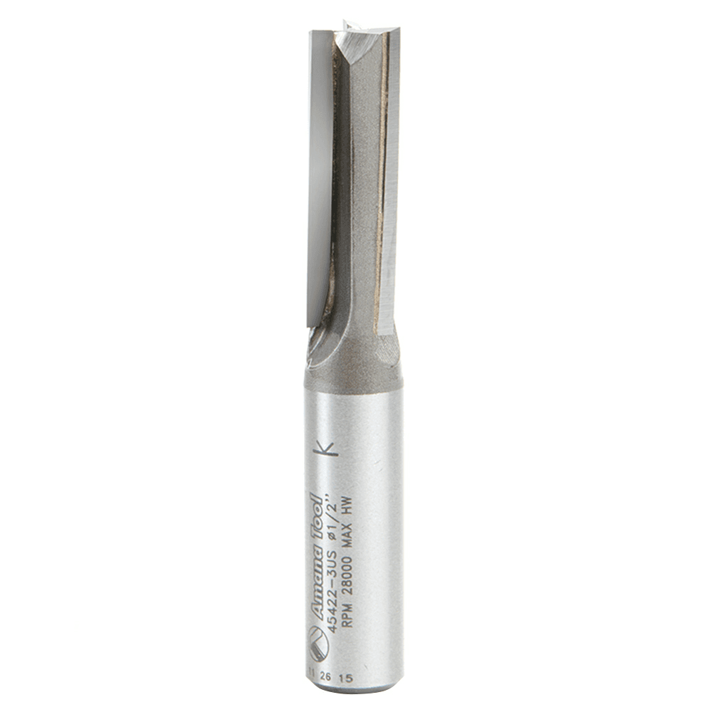 Amana 1/2" Shank 3-Flute Router Bit for Composition Board and Melamine