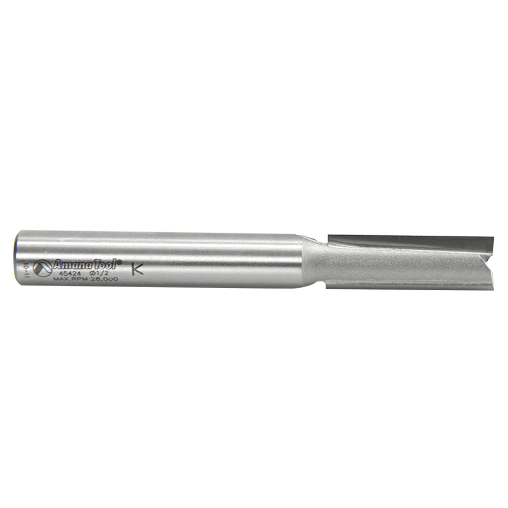 Amana 2-Flute Router Bit - 1-1/2" Cutting Height - Advanced Grinding Technology - Perfect for Fine Finish