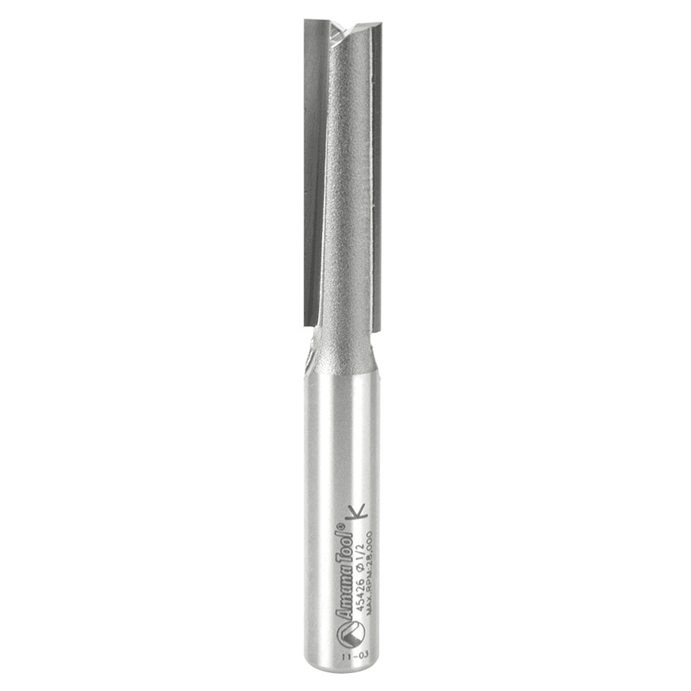 Amana 1/2" x 4-1/4" Straight Plunge Bit with 1/2" Shank for Woodworking