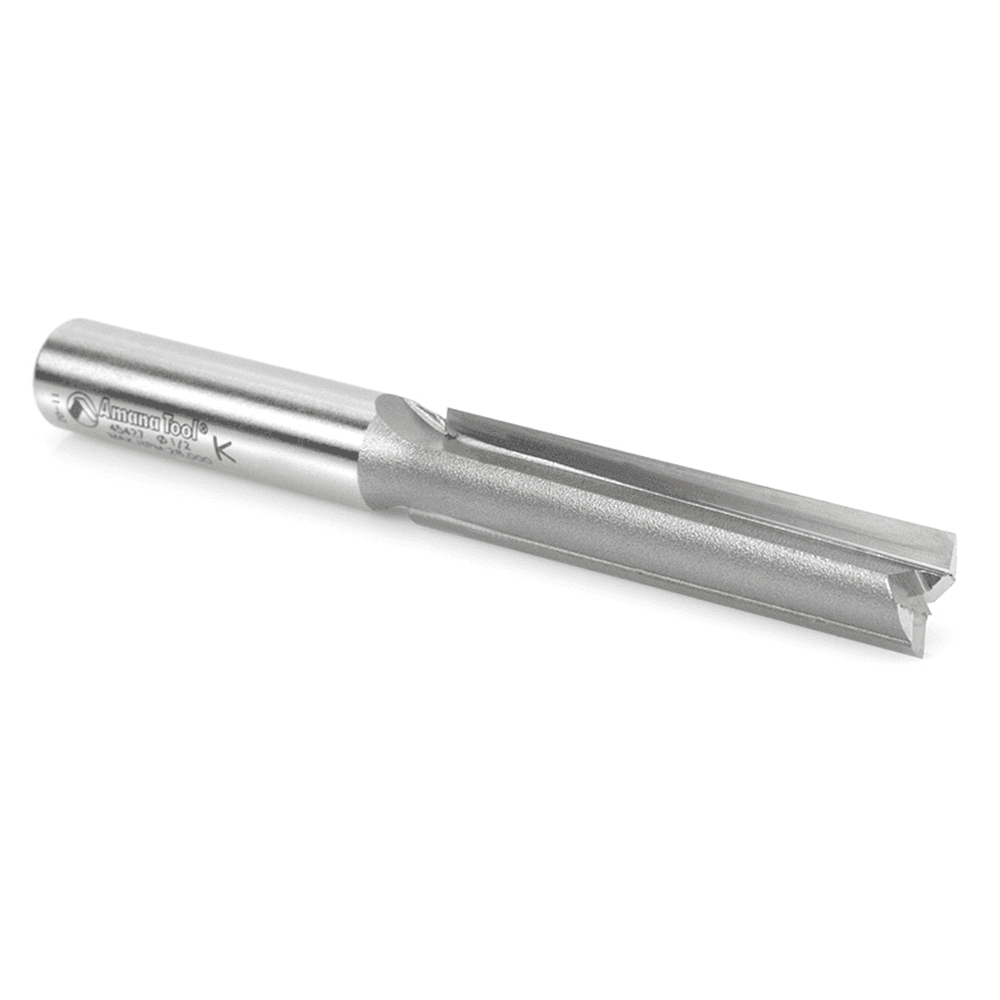 Amana 2-Flute Plunge Bit with Advanced Grinding Technology for Super Clean Cuts and 200% Longer Life Time