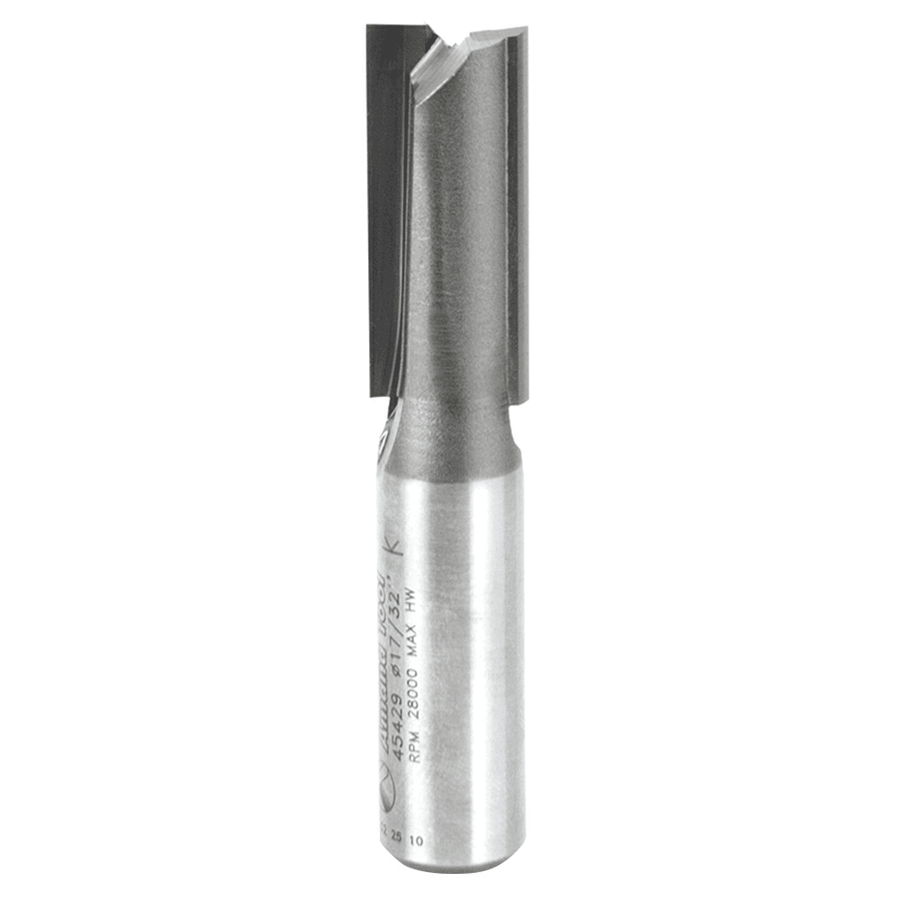 Amana 17/32" x 2-7/8" Straight Plunge Router Bit with 1/2" Shank for Fine Finish