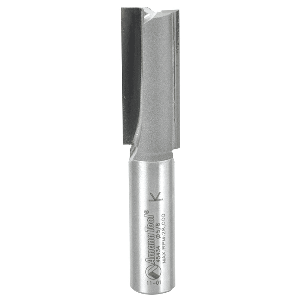 Amana 2-Flute Router Bit with 1/2" Shank and 1-1/2" Cutting Height for Longer Life Even with Abrasive Materials