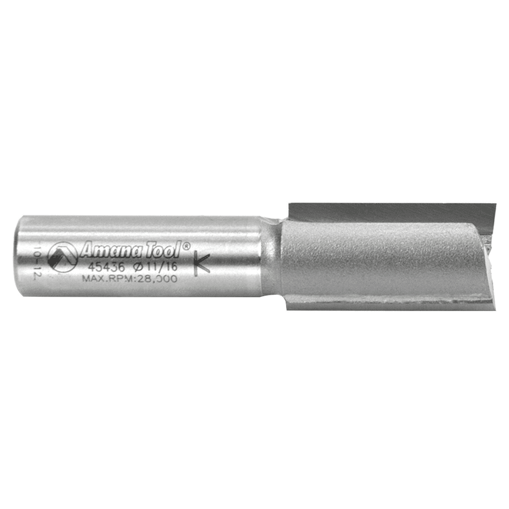 Amana 11/16" Straight Plunge Router Bit for Woodworking