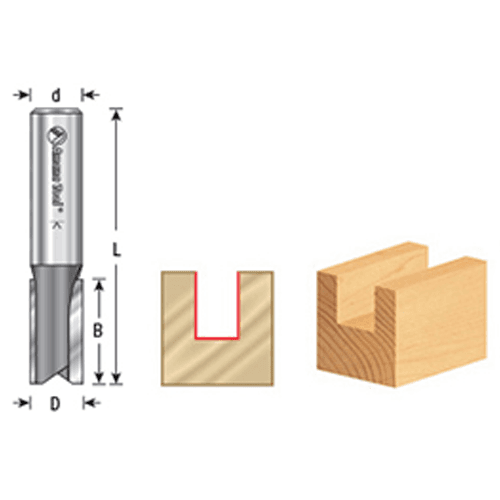 Amana 45190 2-Flute Straight Plunge Bit with 1/2" Shank for Woodworking