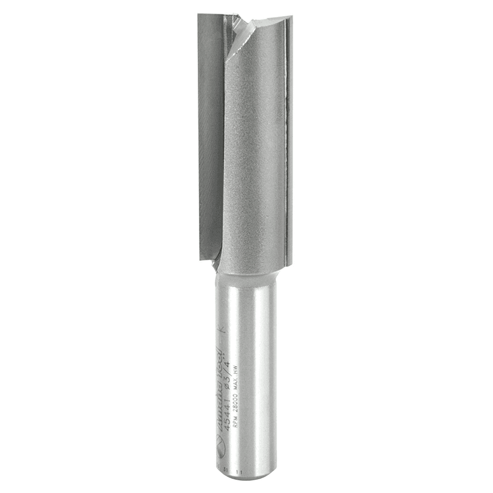 Amana 2-Flute Plunge Router Bit with 1/2" Shank for Fine Finish Woodworking