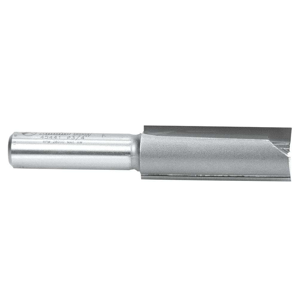 Amana 3/4" x 3-5/8" Straight Plunge Router Bit with 2 Flutes for Smooth Surface Cutting