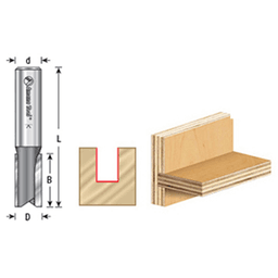 Two-Flute Dado Plunge Bit - Precision Cuts in Sheet Materials